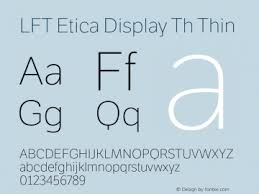 Font LFT Etica Display Th